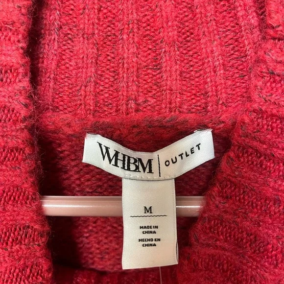 White House Black Market NWT Crimson Sweater Size Med pit to pit 22 - Picture 4 of 5